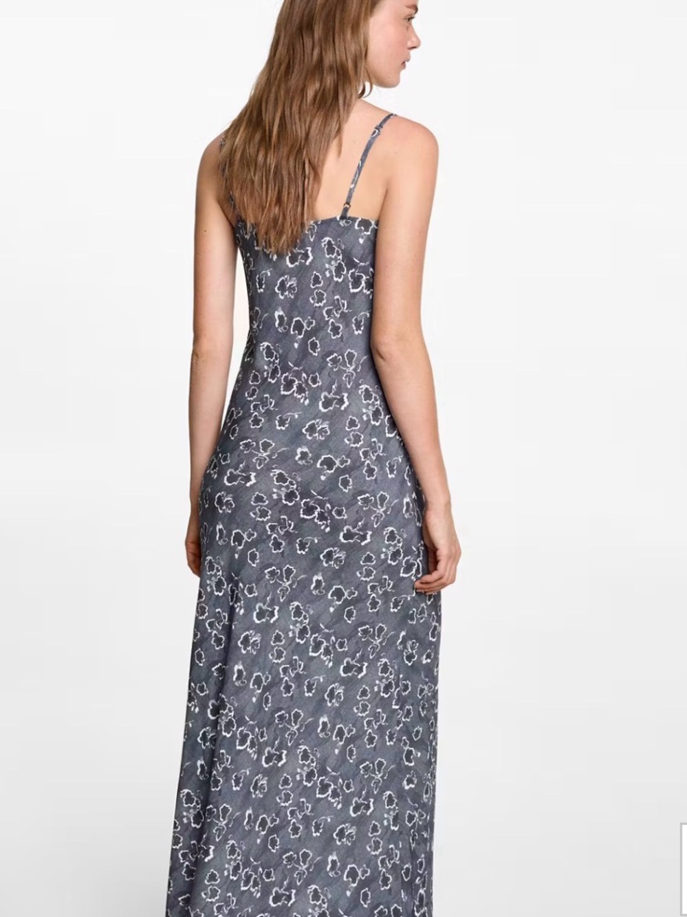 Mango Gray Floral Maxi Dress - Picture 3 of 5